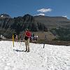 Hiking across snow was a surprise